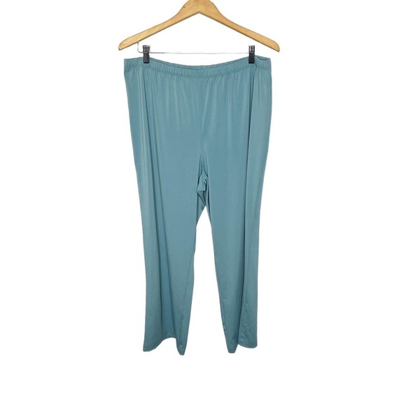 Coldwater Creek Pants - COLDWATER CREEK Women's Plus Pull On Relaxed Wide Leg Pants Teal Blue 18